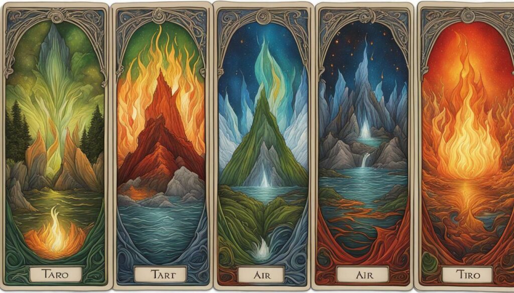 color and elements in tarot
