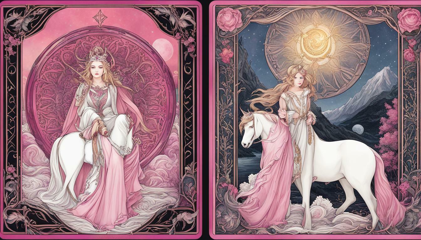 difference between white and pink in Tarot